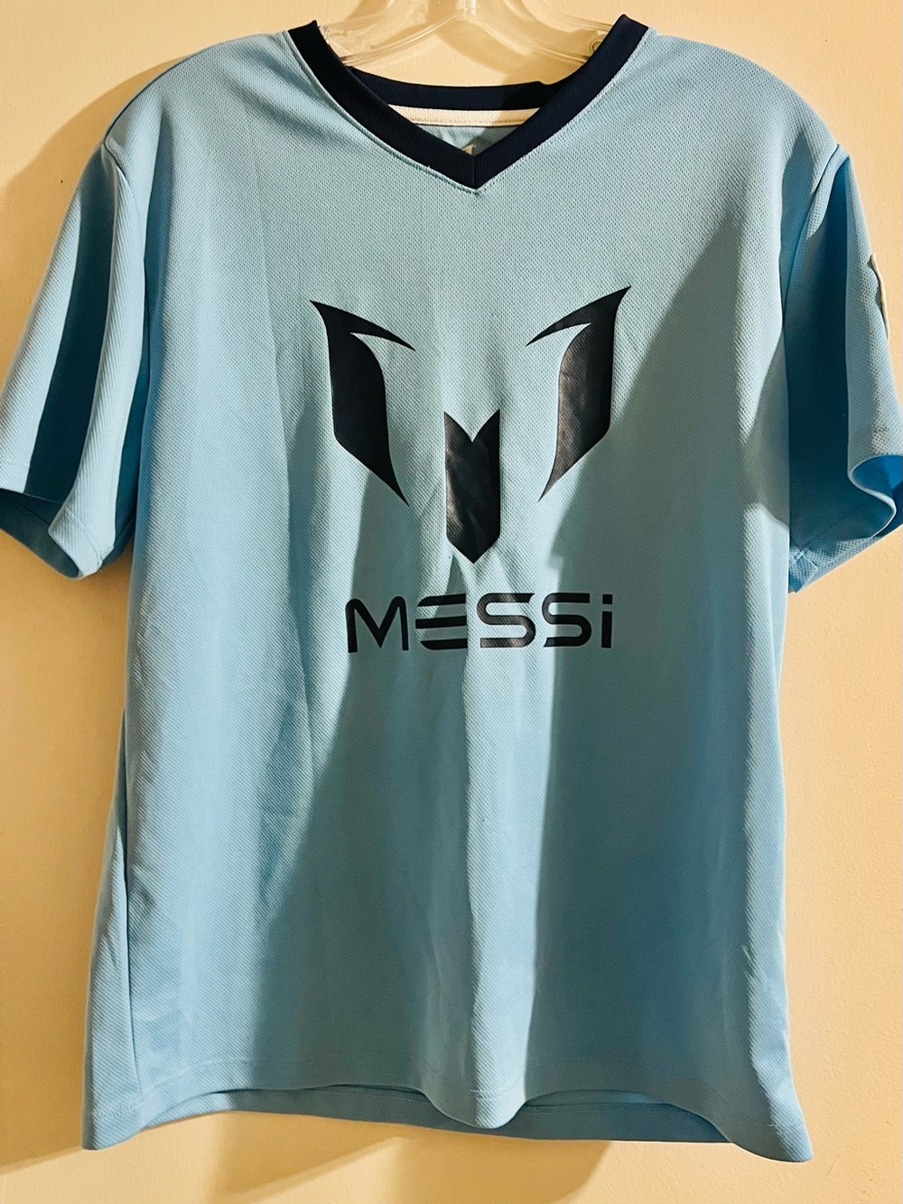 Messi Men's Light Blue Graphic Sports Jersey XL(18) Boys / Men
